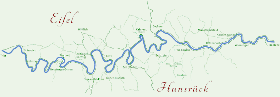scetched map of the Moselle